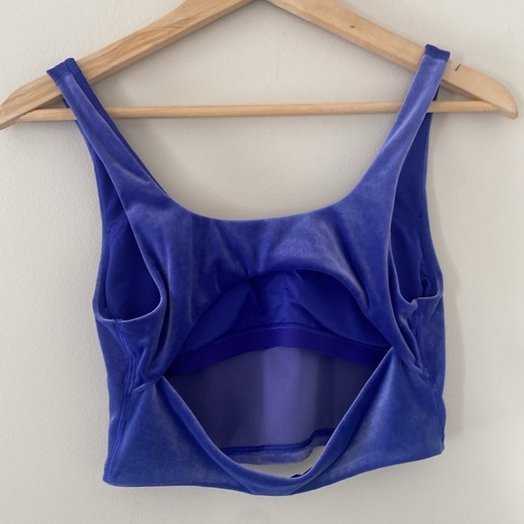 Athleta Velvet Legging and Bra 2 Piece Set Soft Plush Purple Size S - Picture 8 of 15